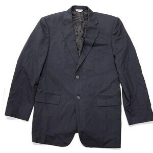 Joseph Feiss Blazer Blue Wool Men 42L International Trio Sport Jacket Coat Holes